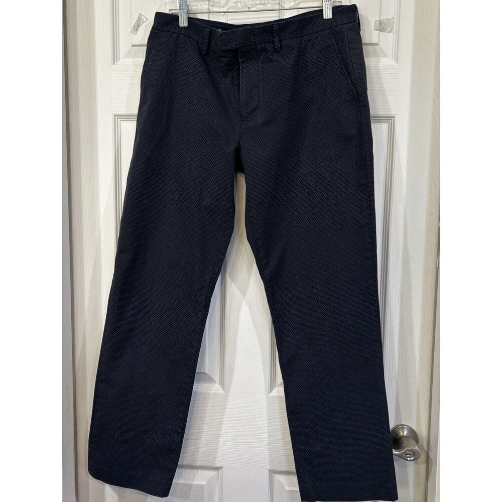 J. Crew Men's Navy Patterned Slim Bedford Pants 34 X 29 Cotton Chino